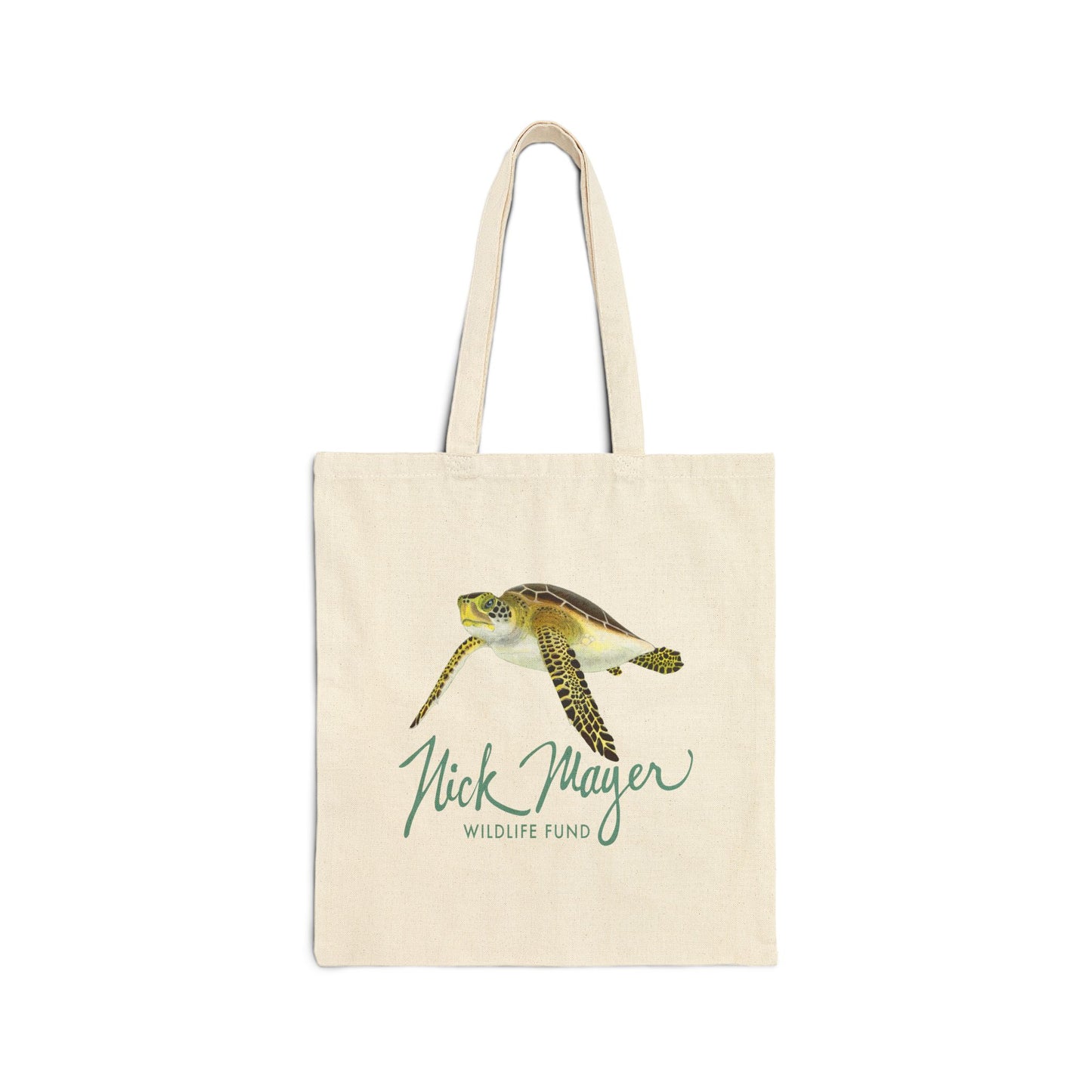 Juvenile Endangered Sea Turtle Cotton Canvas Tote Bag