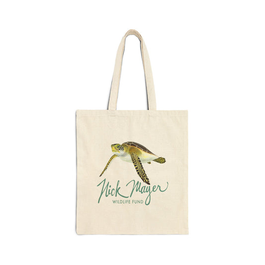 Juvenile Endangered Sea Turtle Cotton Canvas Tote Bag